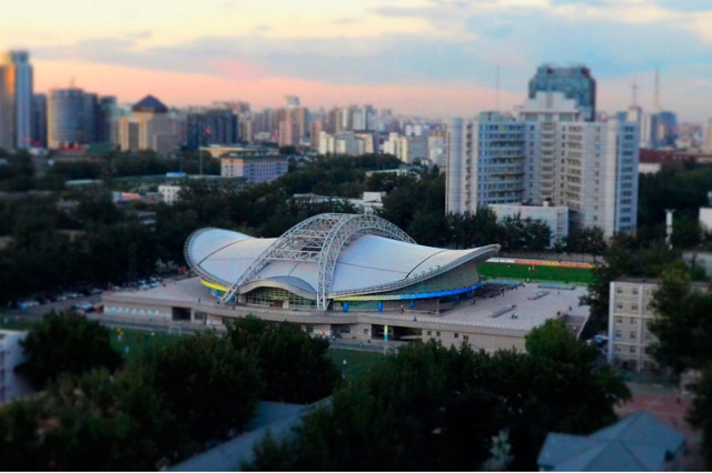 the gymnasium in early morning
